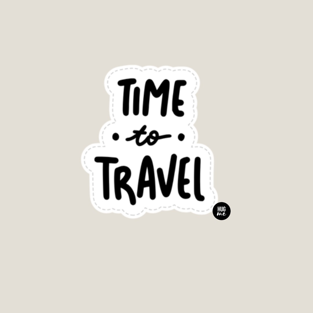 Pegatina Quote Time to travel