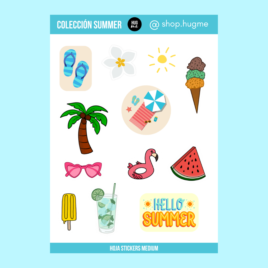 Hoja pegatinas Summer