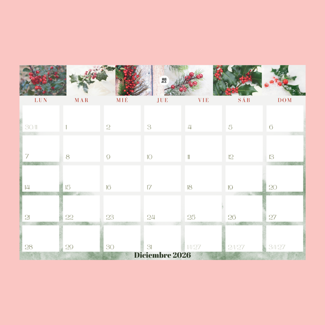 Calendario Anual 2026 A4