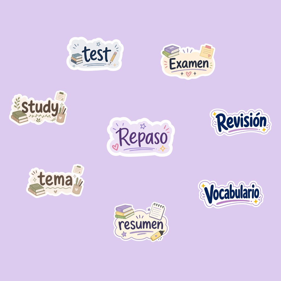 Hoja pegatinas Study
