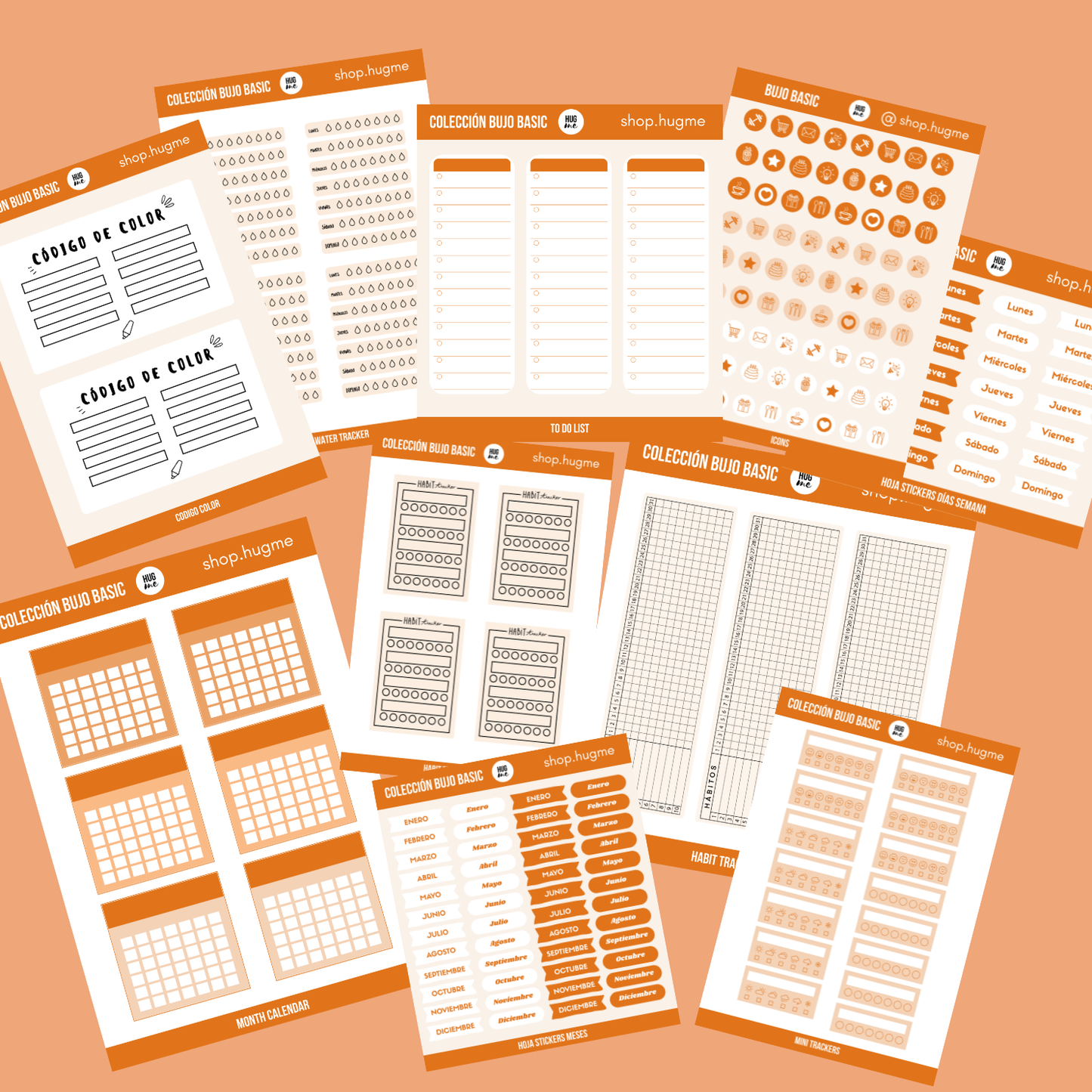 Pack Bujo Basic Orange COMPLETO