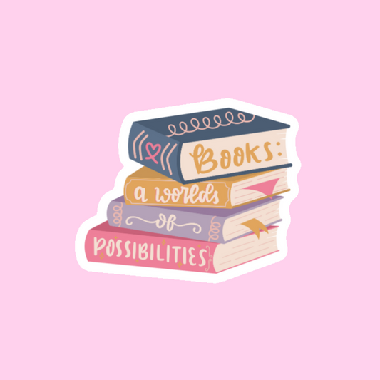 Pegatina Book Pile
