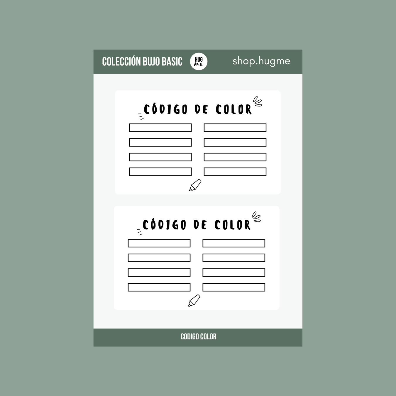 Pack Bujo Basic Green COMPLETO