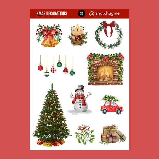 Hoja pegatinas Xmas Decorations