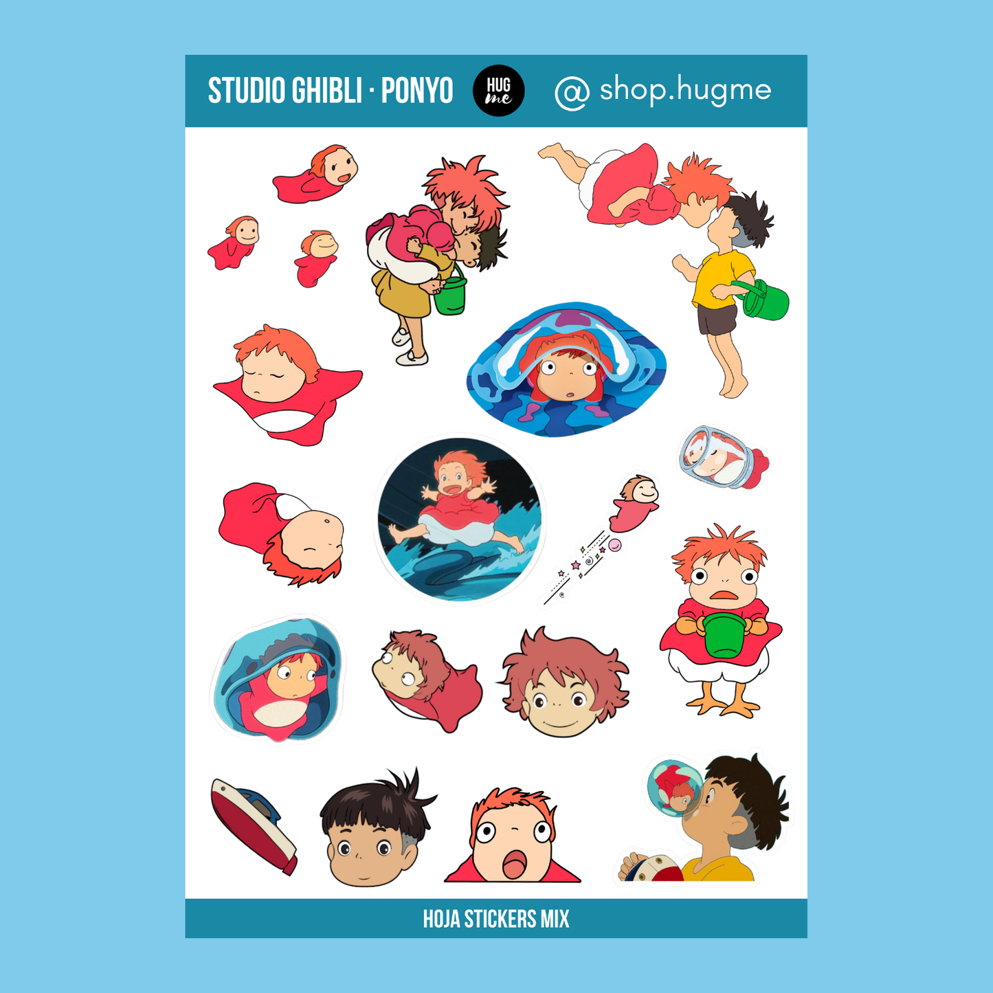 Hoja pegatinas Ponyo