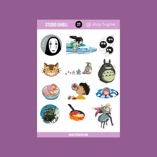 Hoja pegatinas Ghibli Mix