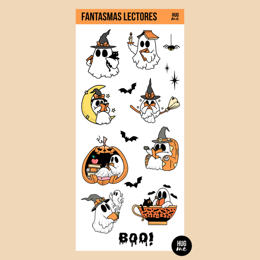 Hoja pegatinas Fantasmas Lectores