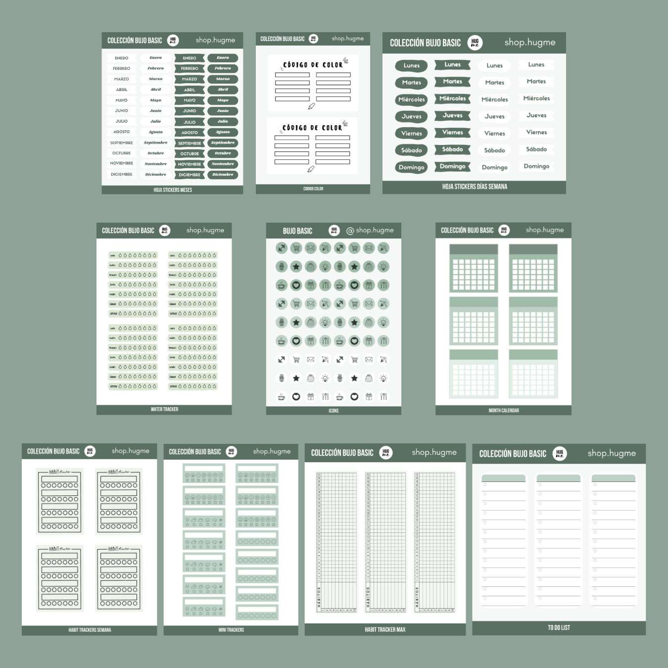 Pack Bujo Basic Green COMPLETO