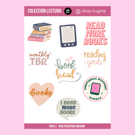 Hoja pegatinas Lectura Pack 2