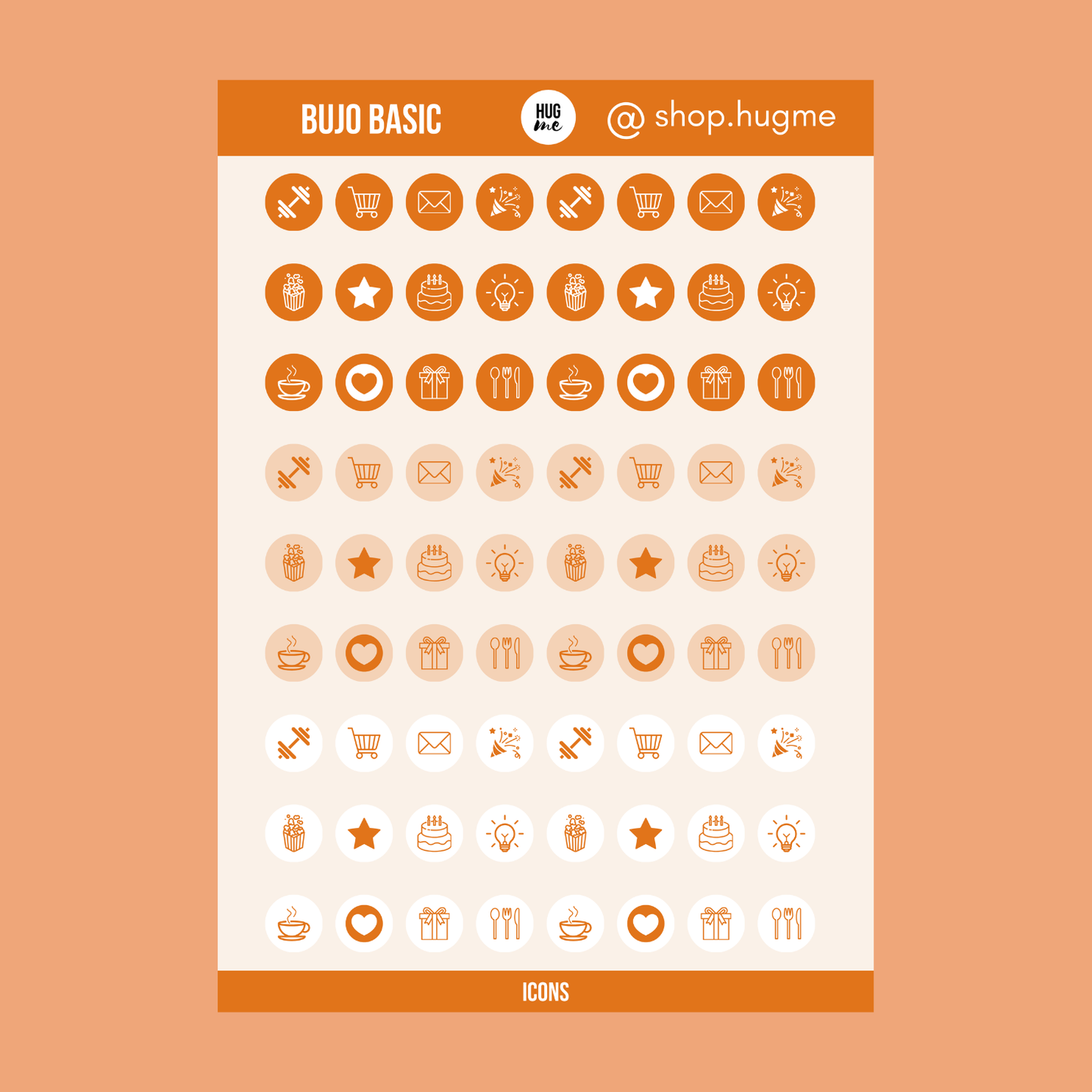 Pack Bujo Basic Orange COMPLETO