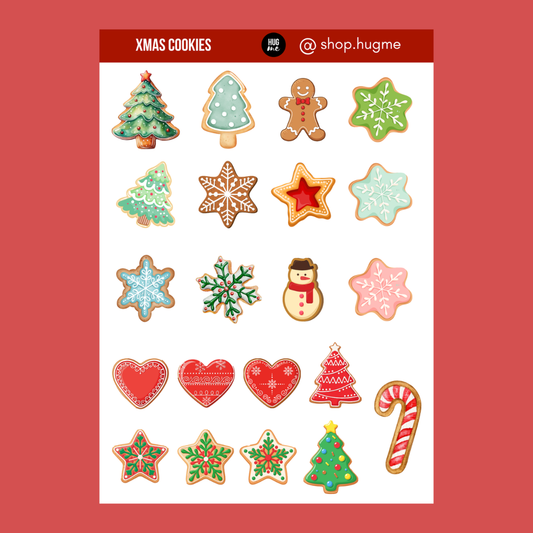 Hoja pegatinas Xmas Cookies
