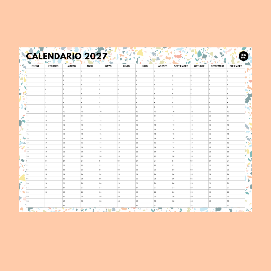 Calendario Anual 2027 A4