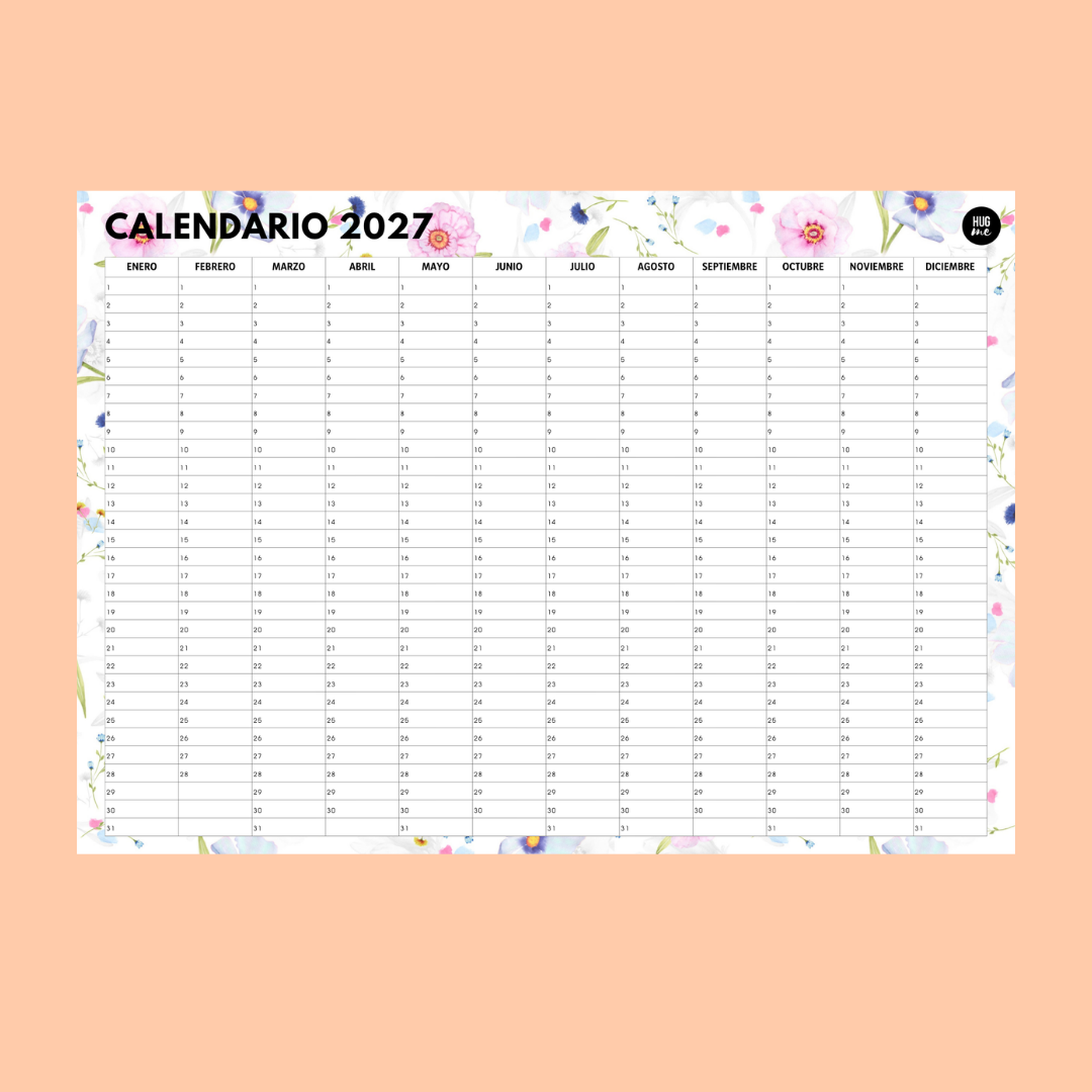 Calendario Anual 2027 A4
