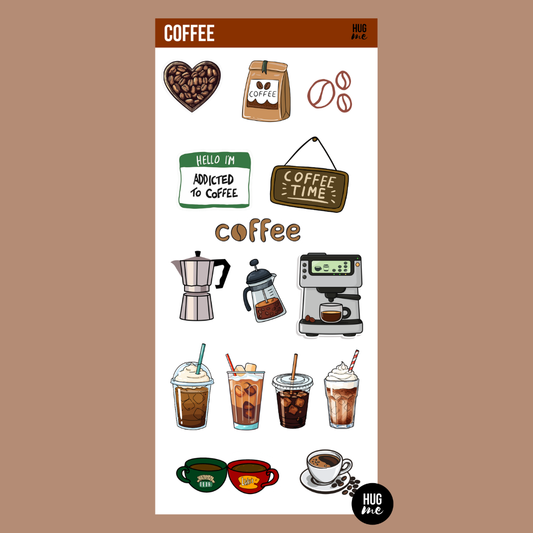 Hoja pegatinas Coffee
