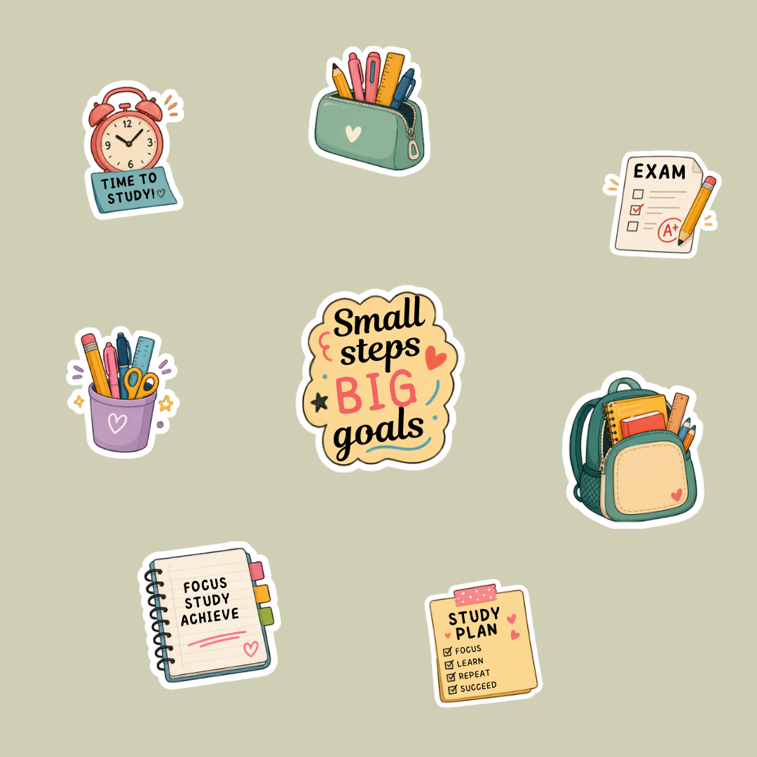 Hoja pegatinas Back to school Motivation