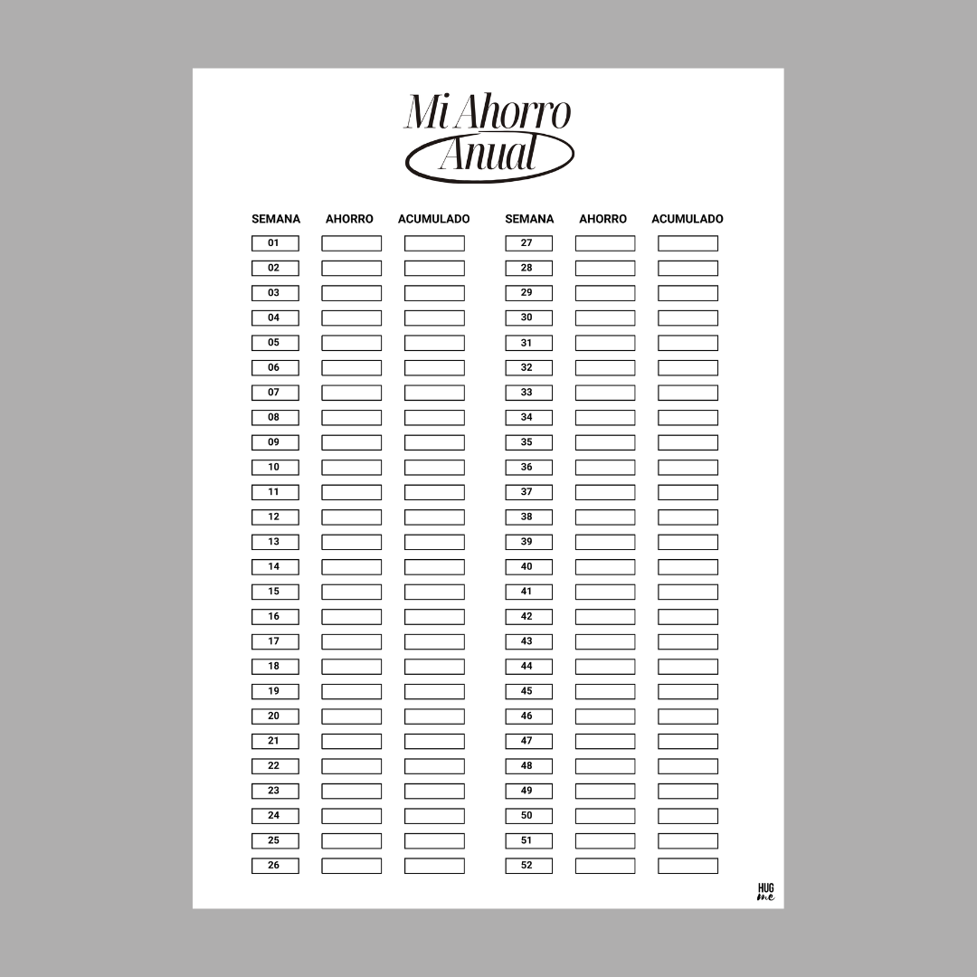 Pack Hojas Journal Ahorro