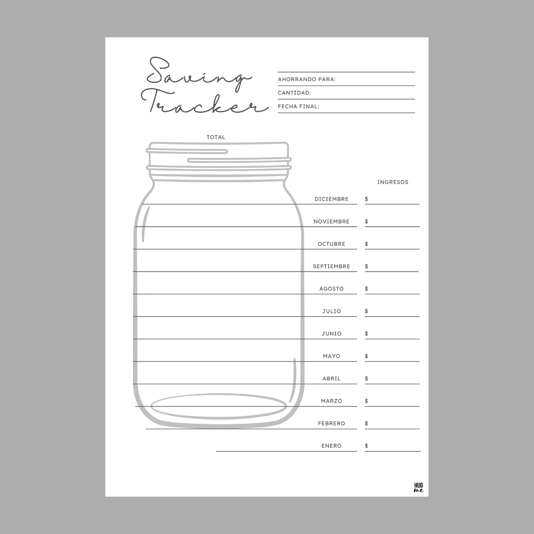 Hoja Journal · Tracker de ahorros