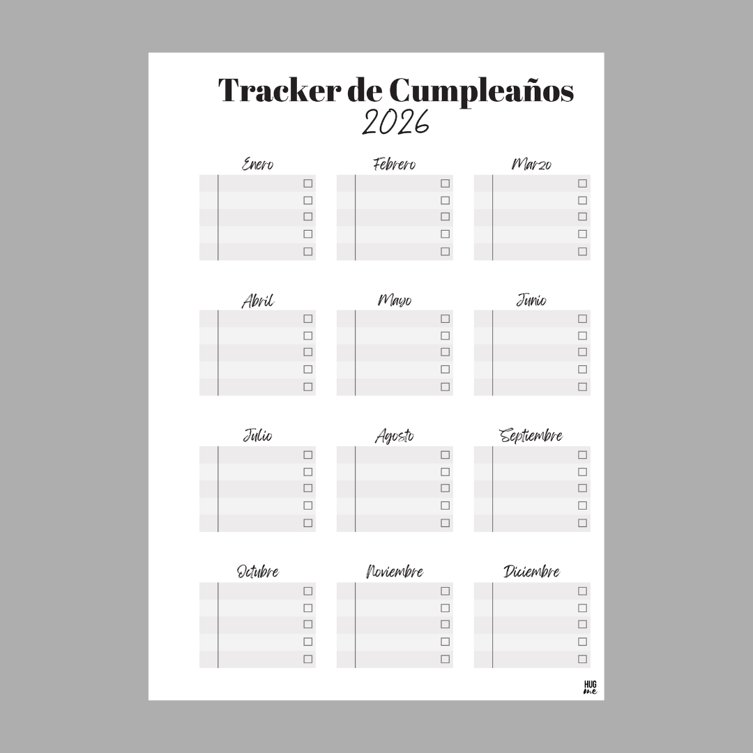 Hoja Journal · Tracker cumpleaños