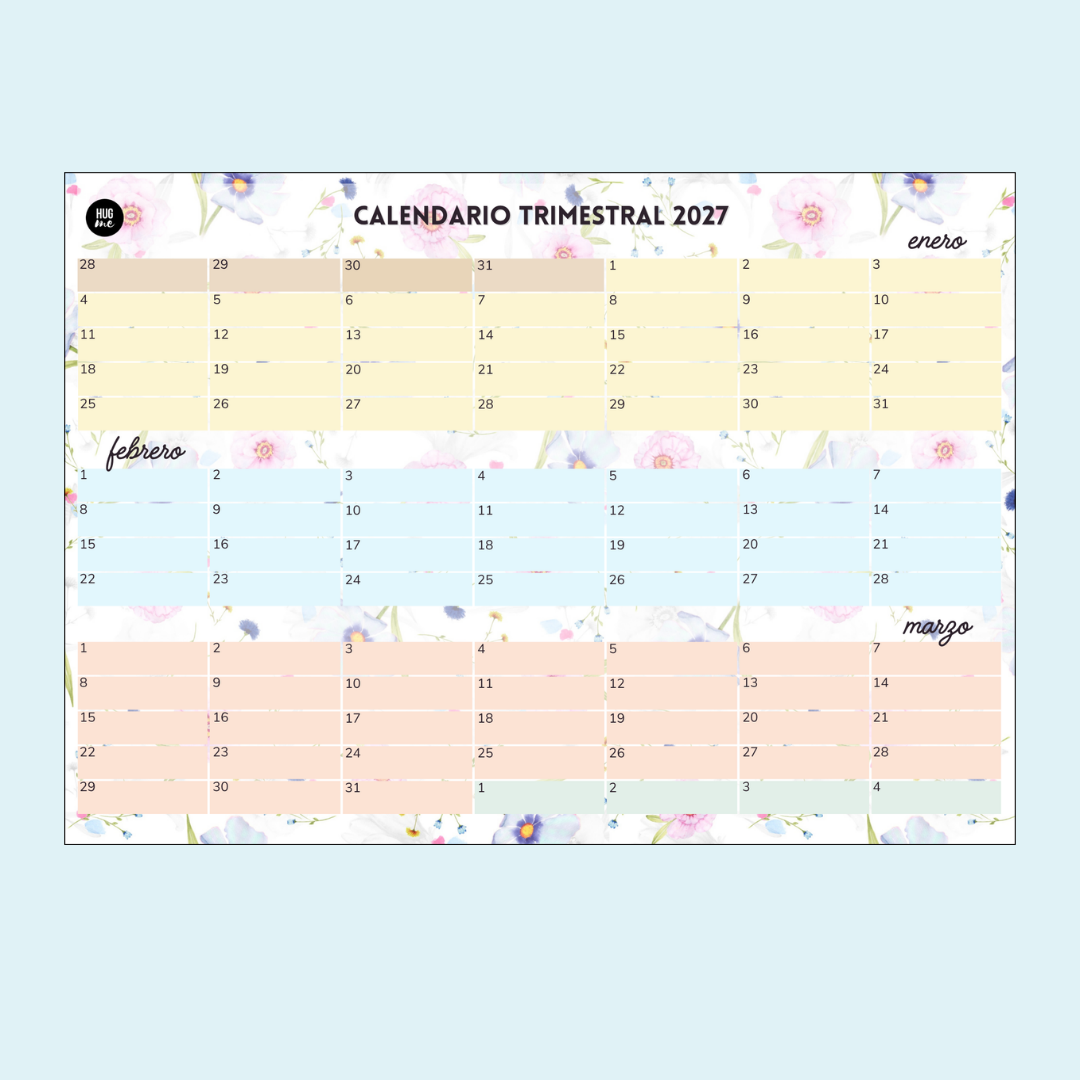 Calendario Trimestral 2027