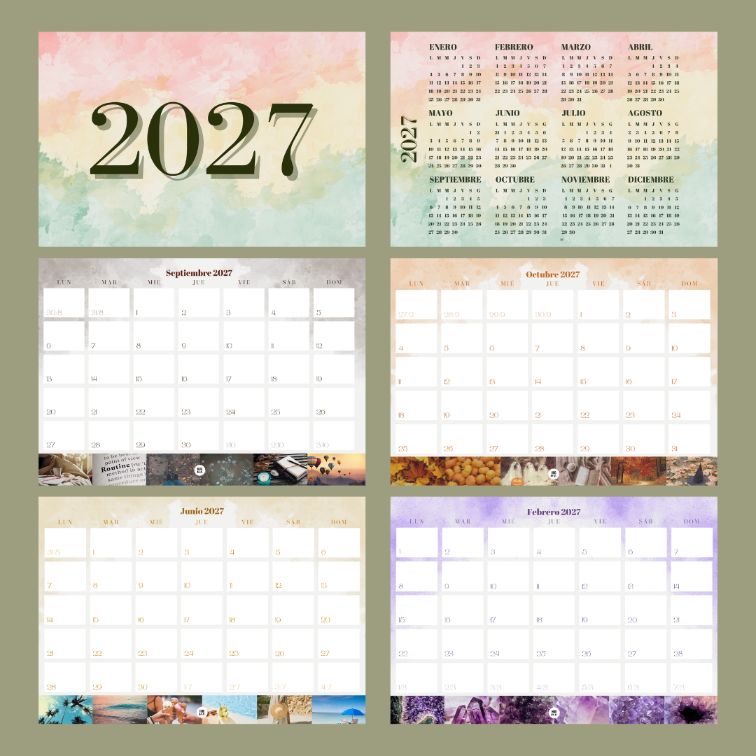 Calendario Mensual 2027 A4