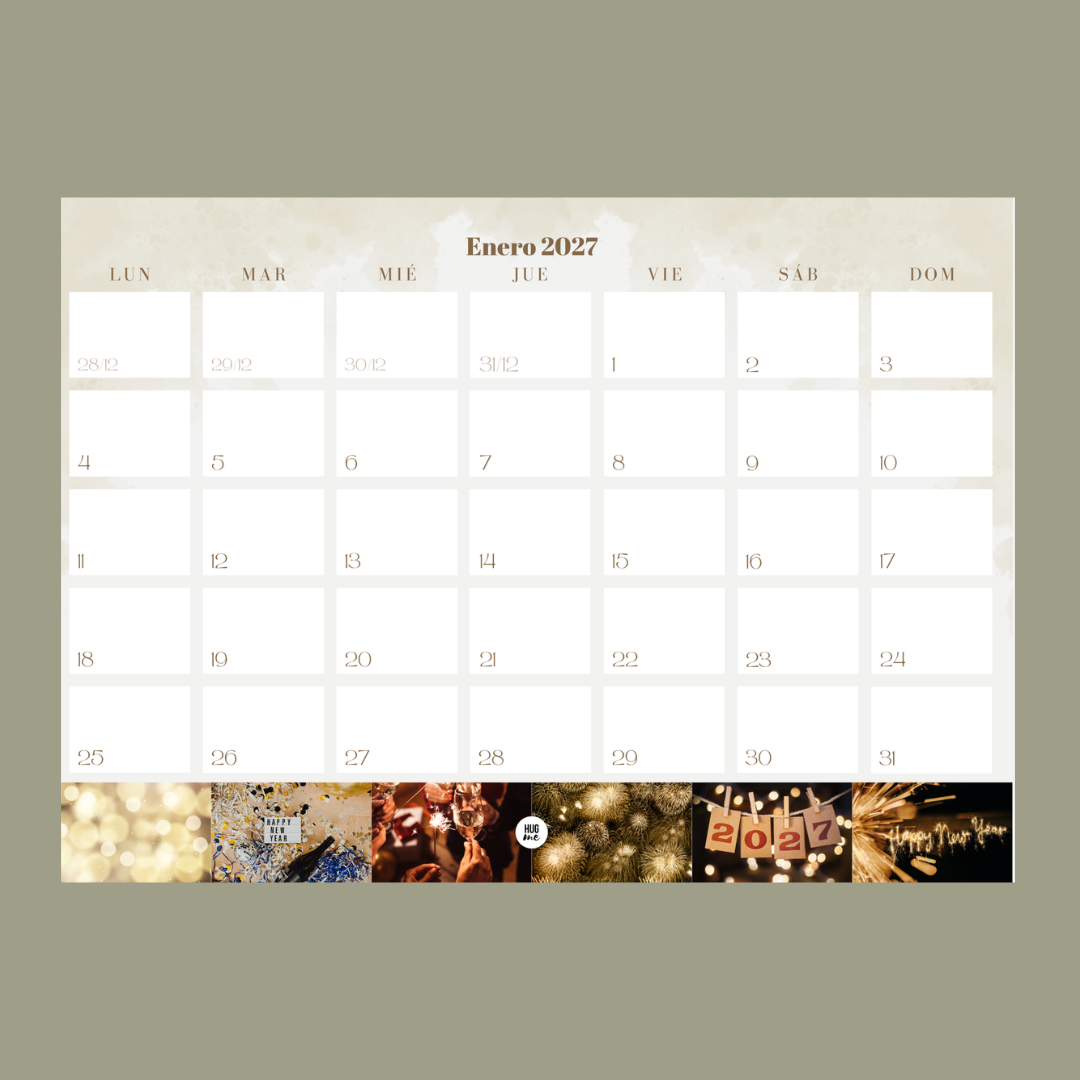 Calendario Mensual 2027 A4