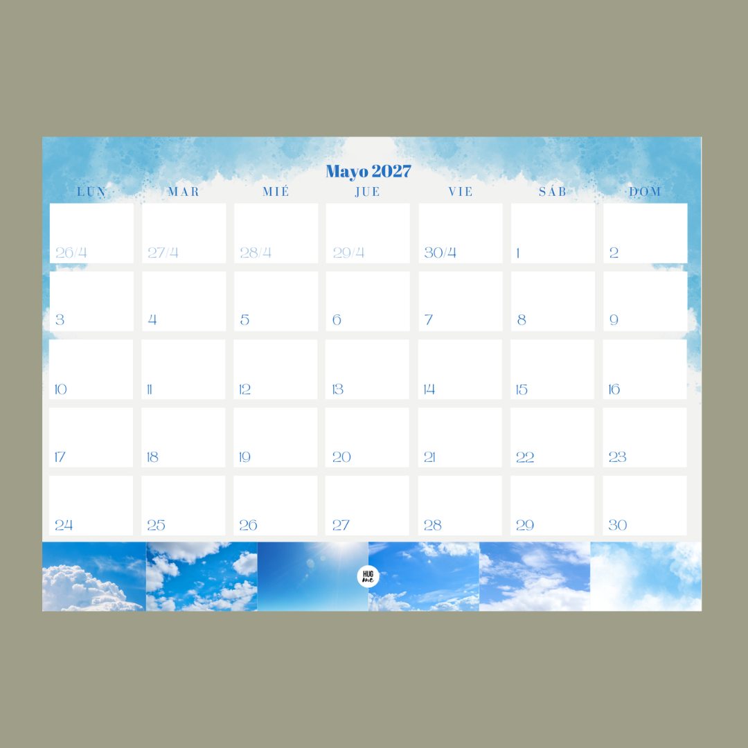 Calendario Mensual 2027 A4