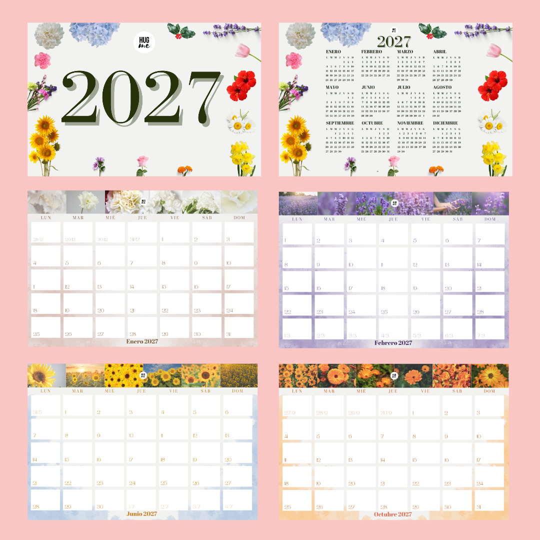 Calendario Mensual 2027 A4