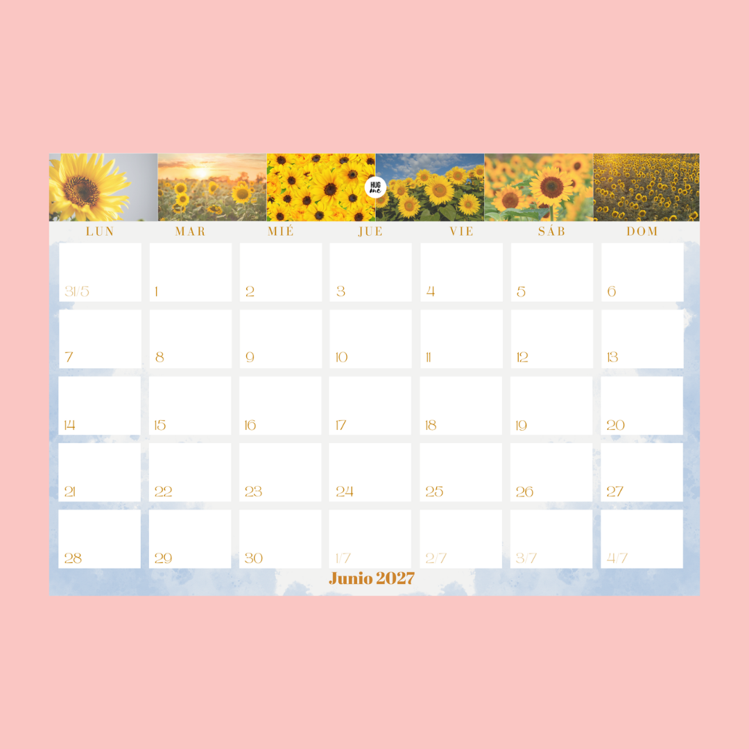 Calendario Mensual 2027 A4