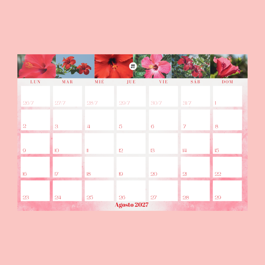 Calendario Mensual 2027 A4