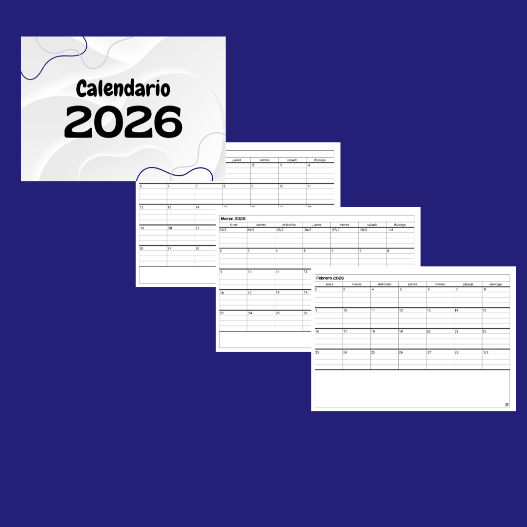 Calendario Anual 2026 A4