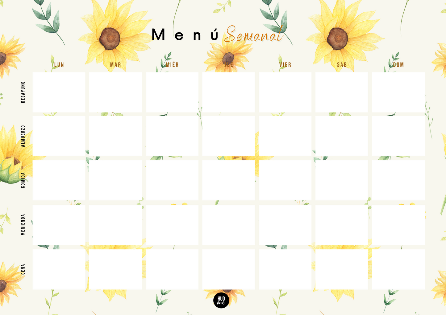 Planificador Menú A4