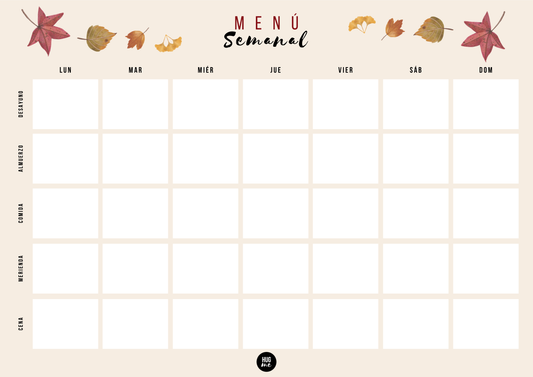 Planificador Menú A4