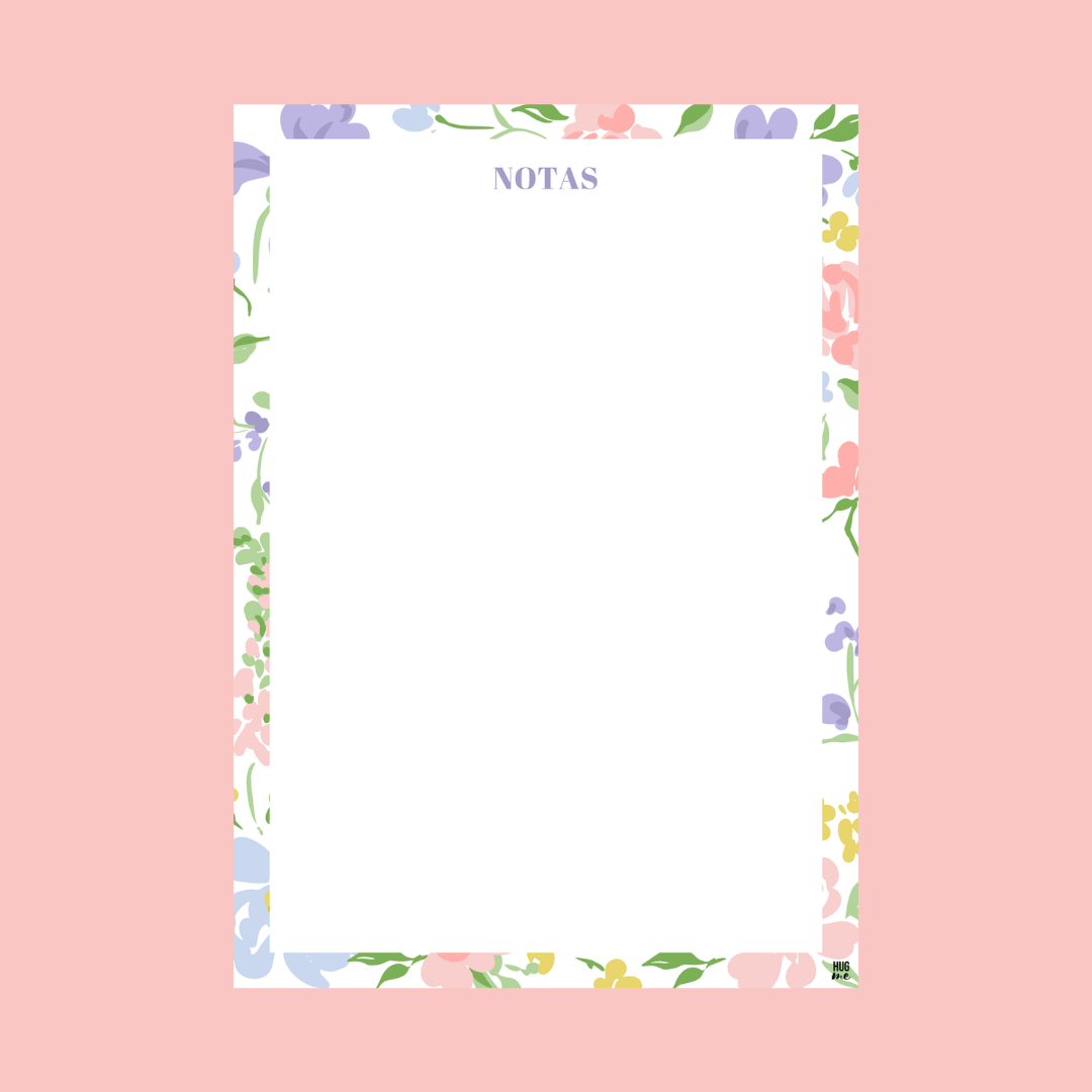 Planificador mensual Floral