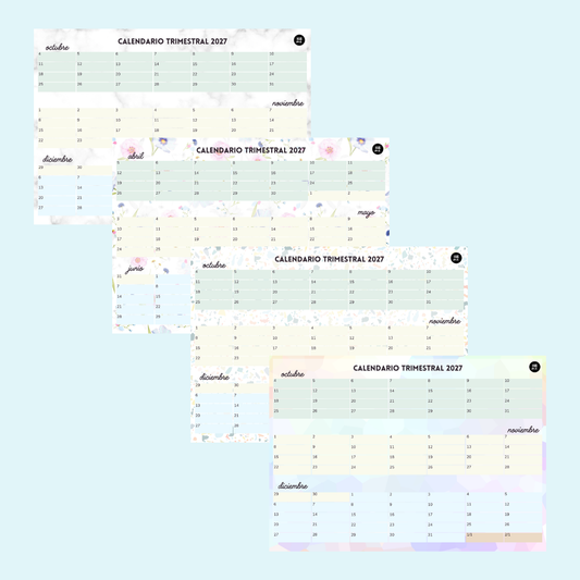 Calendario Trimestral 2027