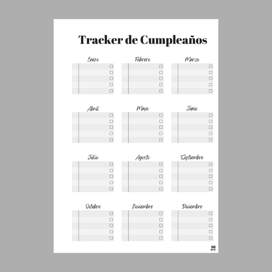 Hoja Journal · Tracker cumpleaños