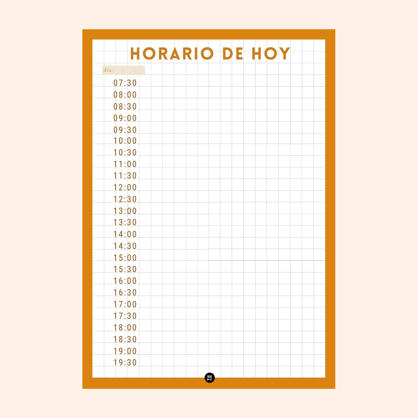 Horario del día A5