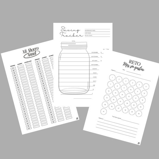 Pack Hojas Journal Ahorro